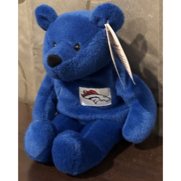 John Elway #7 Denver Broncos NFL Salvino's Bammers Plush Bean Bear Toy Football - Picture 3 of 12